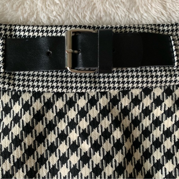 Zara Houndstooth Pleated Check Mini Skirt sz Small - Picture 7 of 11